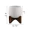 Flora Bunda 3.5" Matte White Indian Ceramic On Stand